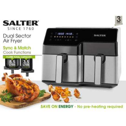 Salter EK5729 Dual Basket Air Fryer 9L