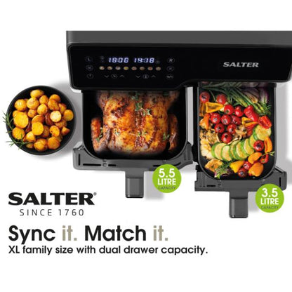 Salter EK5729 Dual Basket Air Fryer 9L