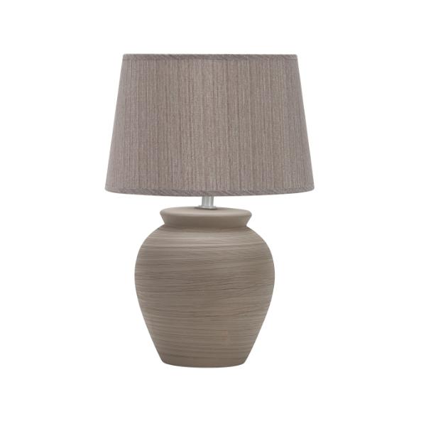 Brown Ceramic Table Lamp with Shade