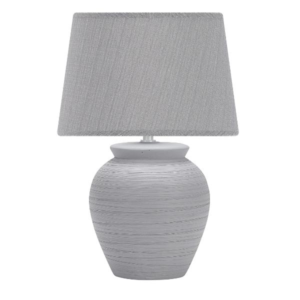 Grey Ceramic Table Lamp with Shade