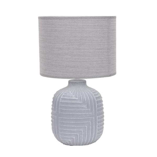 Grey Ceramic Table Lamp with Shade