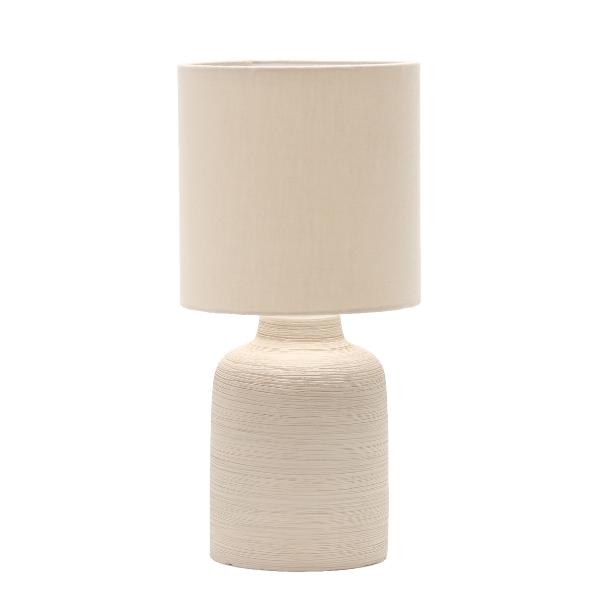 Beige Ceramic Table Lamp with Shade