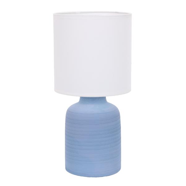 Blue Ceramic Table Lamp with Shade