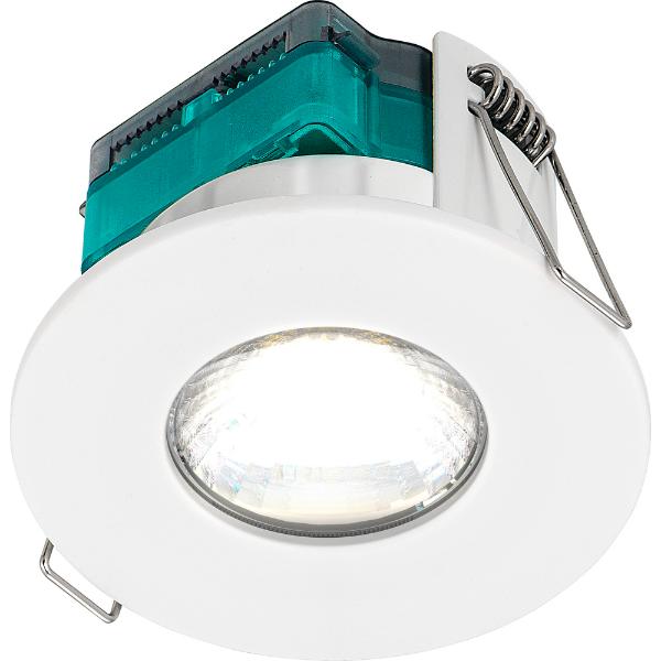 Luceco F-Type Downlight Essence 5W 515 Lumens 3000k Dimmable IP65 White Bezel