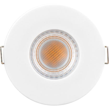 Luceco F-Type Downlight Essence 5W 515 Lumens 3000k Dimmable IP65 White Bezel