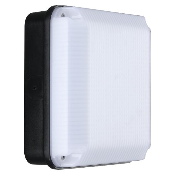 Luceco Mosi Square Black Bulkhead IP65 190mm Diameter 735 Lumens