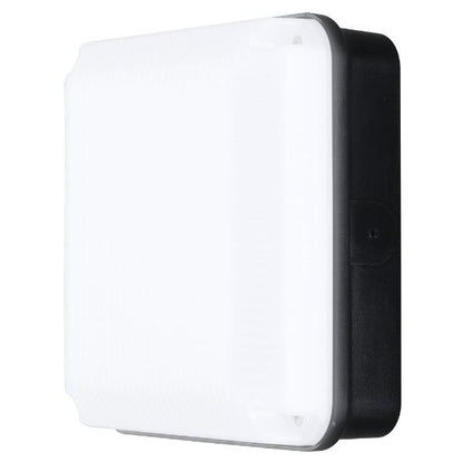 Luceco Mosi Square Black Bulkhead IP65 190mm Diameter 735 Lumens