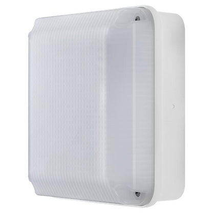 Luceco Mosi Square White Bulkhead IP65 200mm Diameter 735 Lumens