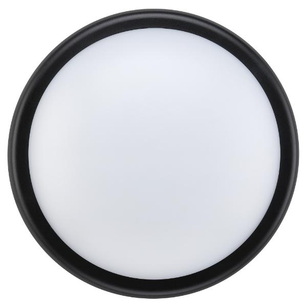 Luceco Eco Mini Round Bulkhead IP54 450 Lumens 5.5 Watt 4000k Supplied Black &amp; White Trim