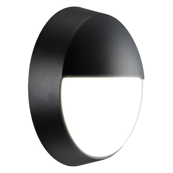 Luceco Eco Round Bulkhead Eyelid IP54 400 Lumens 10 Watt 4000k Supplied Black And White Trim