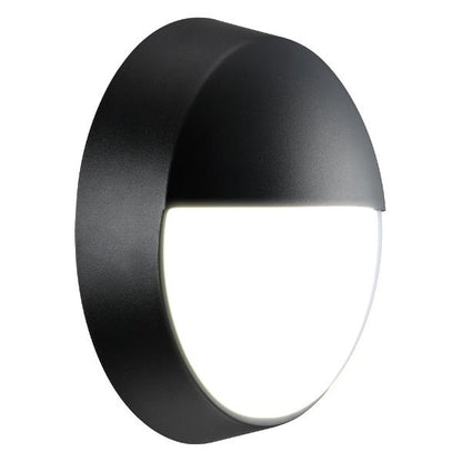 Luceco Eco Round Bulkhead Eyelid IP54 400 Lumens 10 Watt 4000k Supplied Black And White Trim