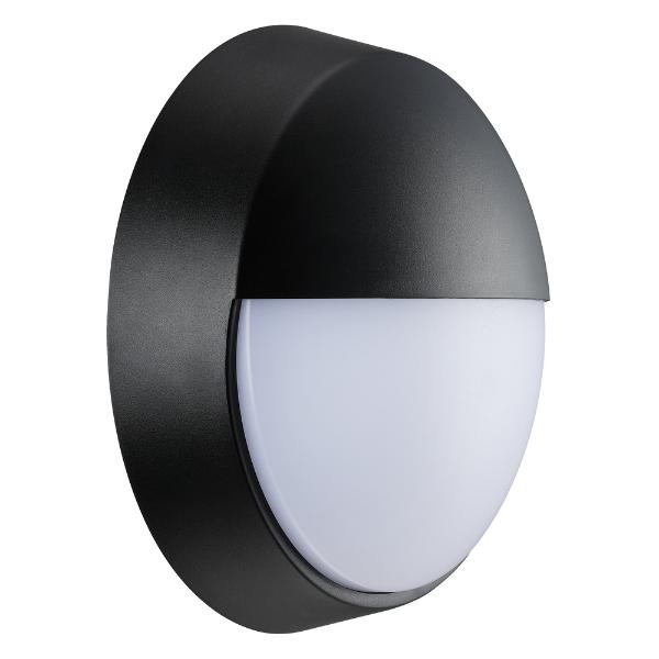 Luceco Eco Round Bulkhead Eyelid IP54 400 Lumens 10 Watt 4000k Supplied Black And White Trim