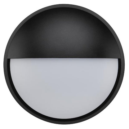 Luceco Eco Round Bulkhead Eyelid IP54 400 Lumens 10 Watt 4000k Supplied Black And White Trim