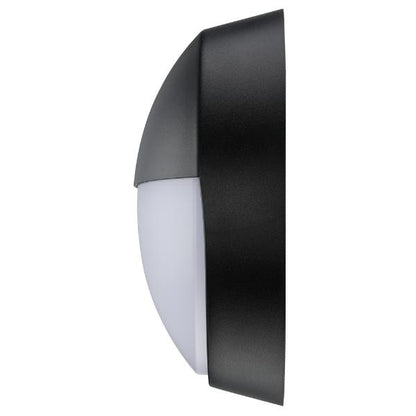 Luceco Eco Round Bulkhead Eyelid IP54 400 Lumens 10 Watt 4000k Supplied Black And White Trim