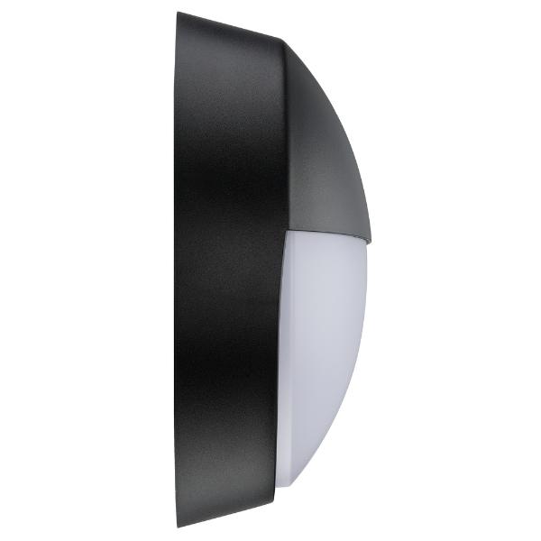 Luceco Eco Round Bulkhead Eyelid IP54 400 Lumens 10 Watt 4000k Supplied Black And White Trim