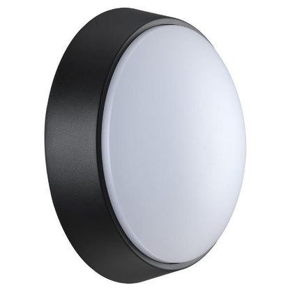 Luceco Eco Round Bulkhead IP54 700 Lumens 10 Watt 4000k Supplied Black &amp; White Trim