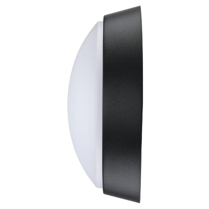 Luceco Eco Round Bulkhead IP54 700 Lumens 10 Watt 4000k Supplied Black &amp; White Trim