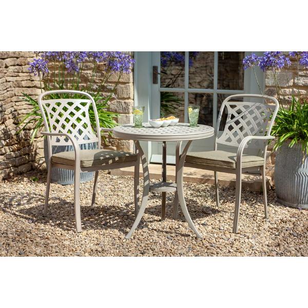 Berkeley Maize/Wheatgrass Aluminium Bistro 2 Seater Outdoor Furniture Set