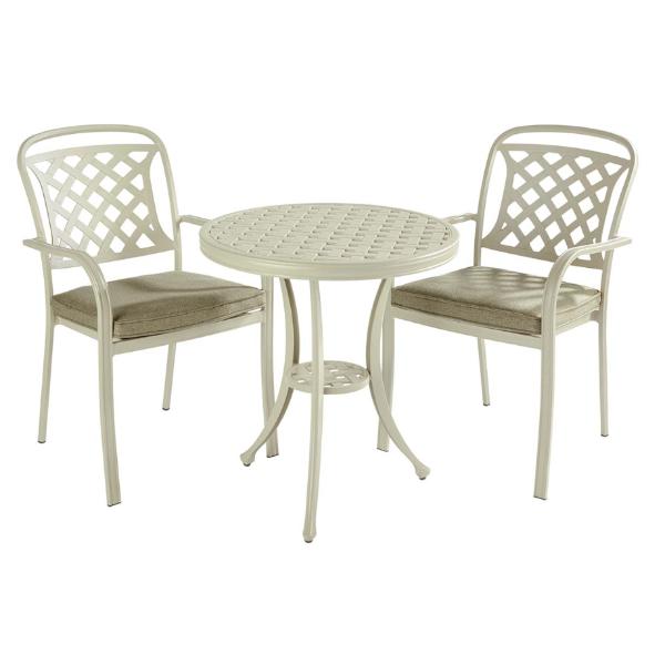 Berkeley Maize/Wheatgrass Aluminium Bistro 2 Seater Outdoor Furniture Set