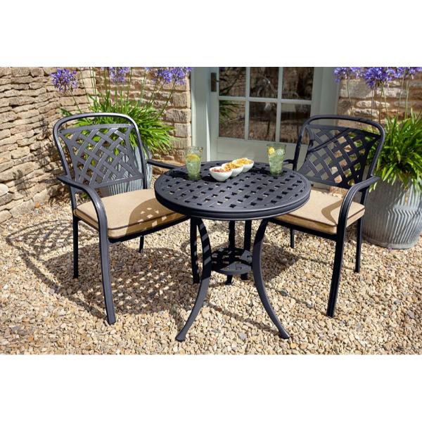 Berkeley Bronze Aluminium Bistro 2 Seater Outdoor Furniture Set