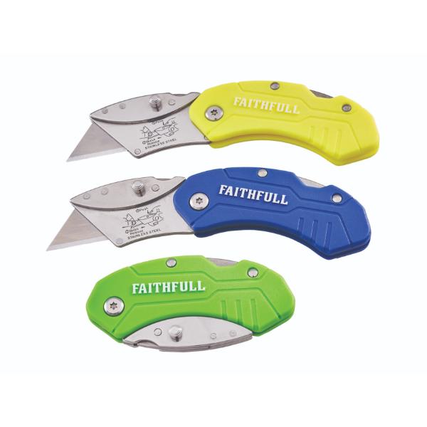 Faithfull Hi-Vis Folding Utility Knife