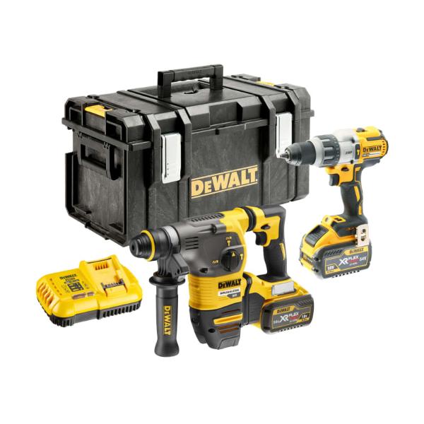 DeWalt DCK2033 54V Brushless Combi &amp; SDS+ Hammer Drill Kit with 2x9Ah Batteries