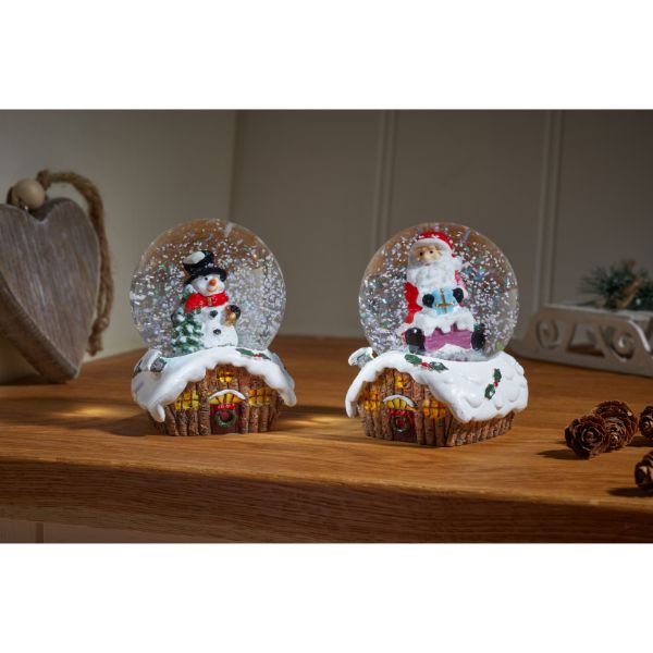 6cm Christmas Cabin 2 Assorted Designs Snowsphere