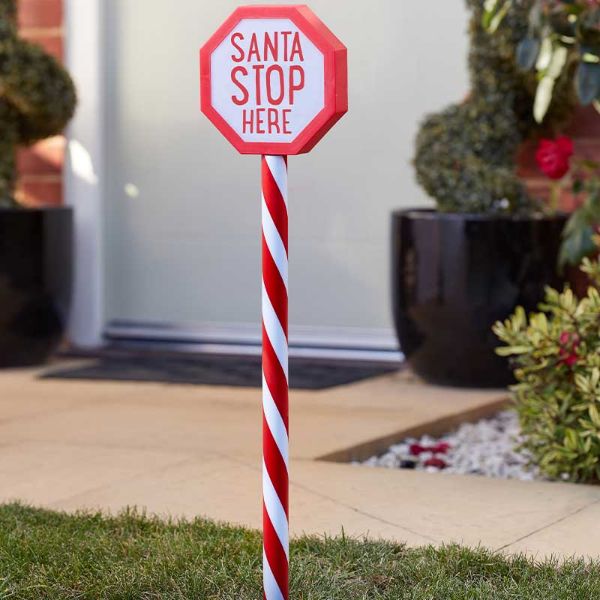 Three Kings Santa Stop Here! Stake Light