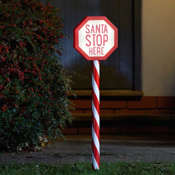 Three Kings Santa Stop Here! Stake Light