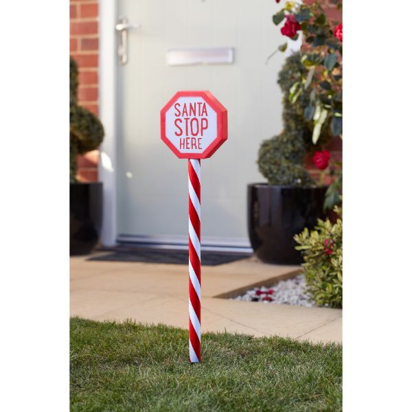 Three Kings Santa Stop Here! Stake Light