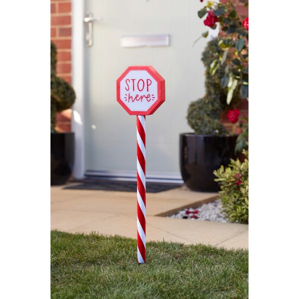 Three Kings Santa Stop Here! Stake Light