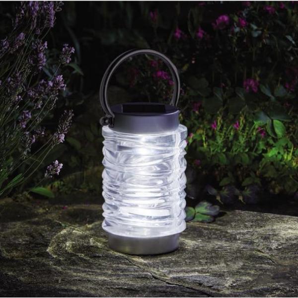 Smart Super Bright Wave Lantern Grey 10L 20 X 12cm