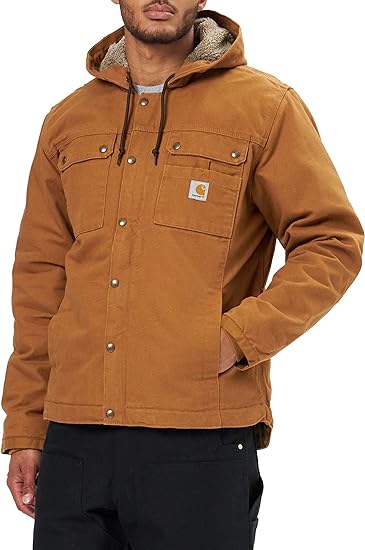 Carhartt Bartlett Relaxed Fit Washed Duck Sherpa Lined Utility Jacket