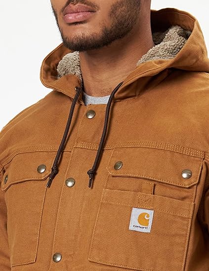 Carhartt Bartlett Relaxed Fit Washed Duck Sherpa Lined Utility Jacket