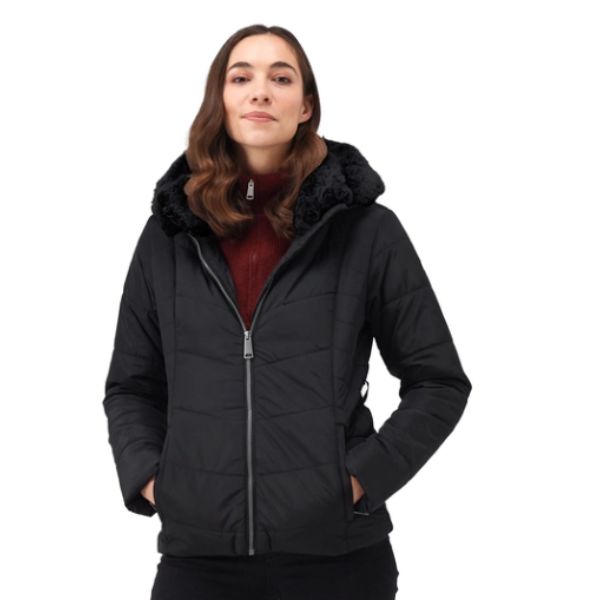 Regatta Wildrose Womens Baffled/Quilted Jackets Black AW23