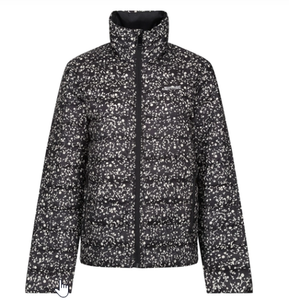 Orla Kiely Printed Baffle Jacket Berry Bubble Black