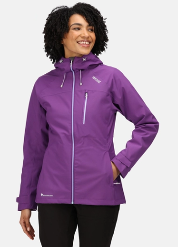 Regatta Britedale Womens Waterproof Shell Jacket Plum Jam