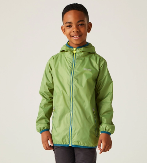 Regatta Lever II Kids Waterproof Shell Jacket Piquant Green