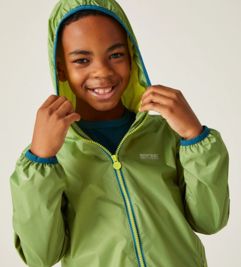 Regatta Lever II Kids Waterproof Shell Jacket Piquant Green