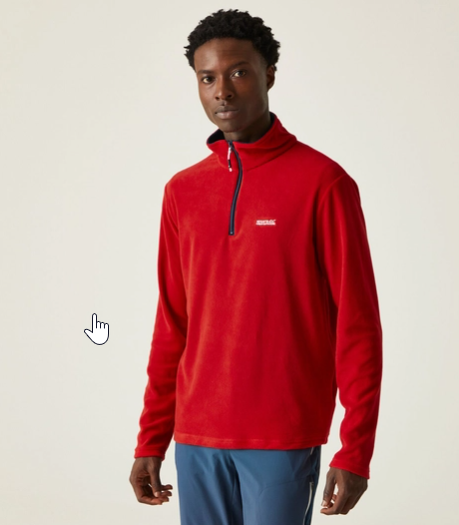 Regatta Thompson Mens Fleece Danger Red/Navy