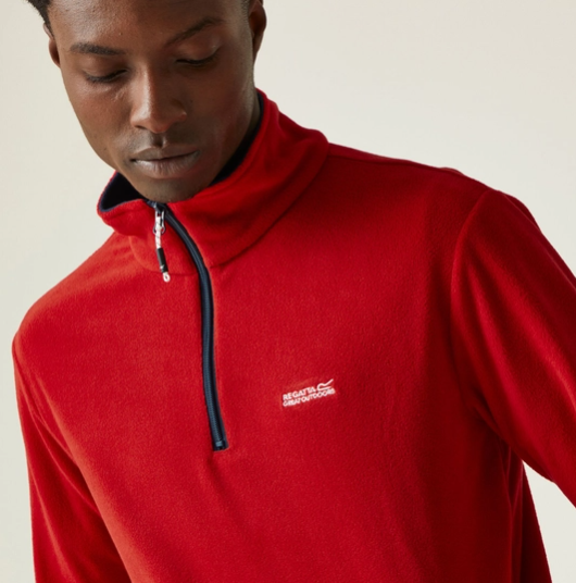 Regatta Thompson Mens Fleece Danger Red/Navy