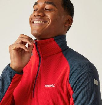 Regatta Elson II Mens Fleece Danger Red/Navy