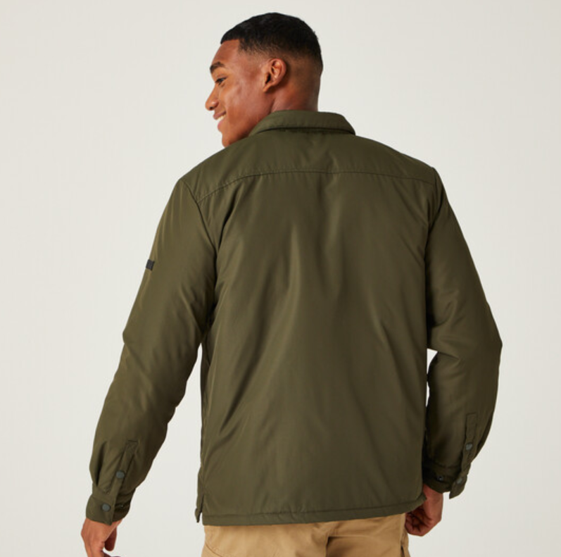 Regatta Vinca Shacket Mens Quilted Jacket Dark Khaki