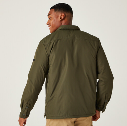 Regatta Vinca Shacket Mens Quilted Jacket Dark Khaki