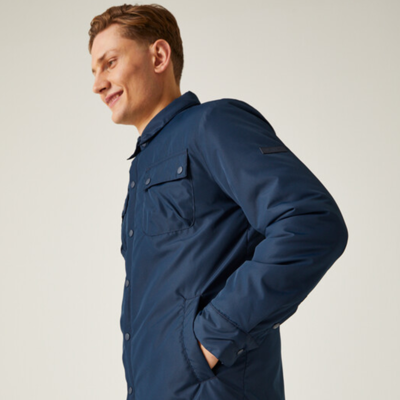 Regatta Vinca Shacket Mens Quilted Jacket Navy