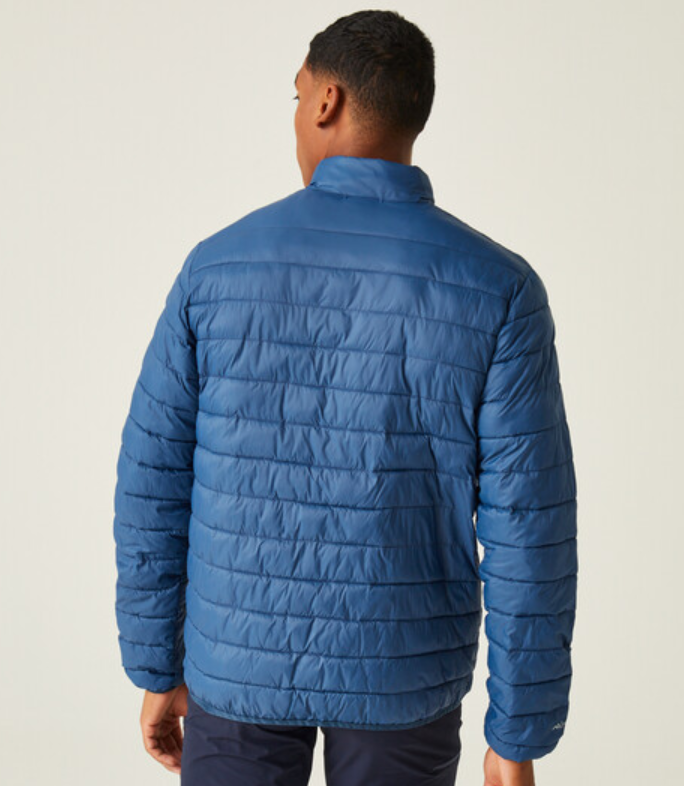 Regatta Hillpack II Mens Quilted Jacket Moonlight Denim/Danger Red