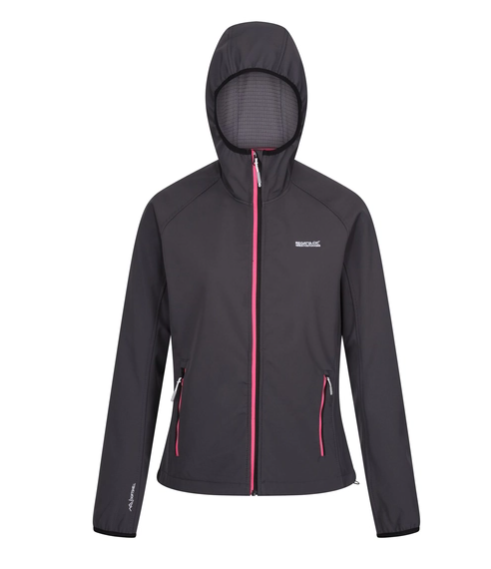 Regatta Arec III Womens Softshell Jacket Seal Grey/Flamingo Pink