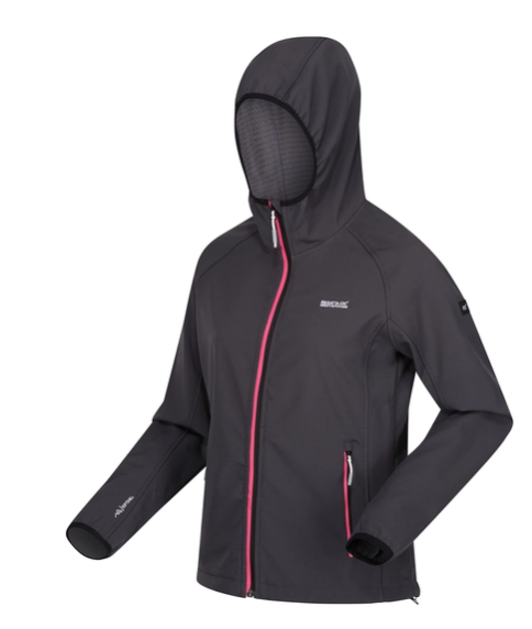 Regatta Arec III Womens Softshell Jacket Seal Grey/Flamingo Pink