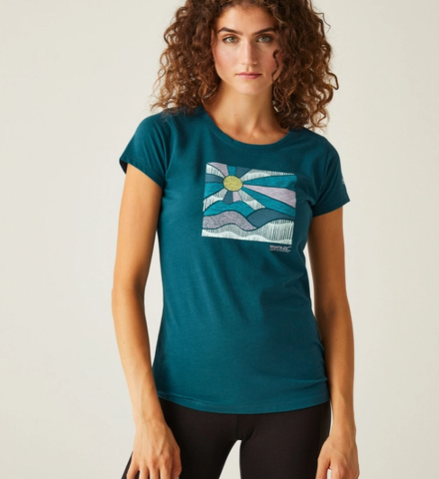 Regatta Breezed IV Womens T-Shirt Moroccan Blue