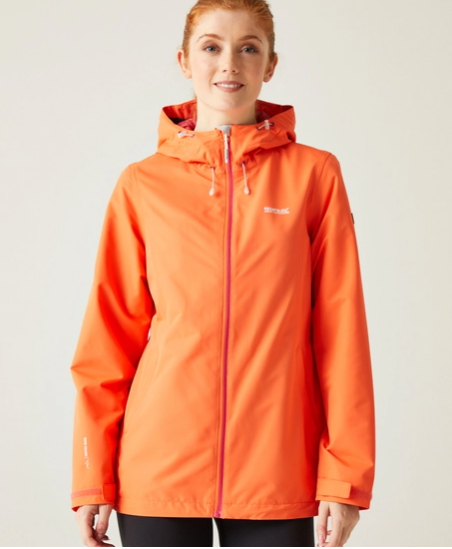 Regatta Hamara III Womens Waterproof Shell Jacket Satsuma